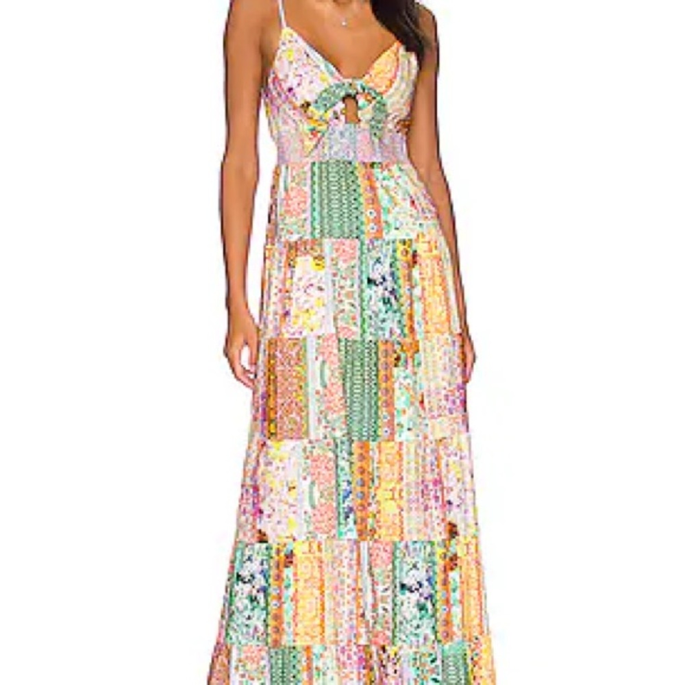 Alice + Olivia Karolina Patchwork Maxi Dress - Picture 3 of 5